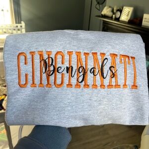 EMBROIDERED Cincinnati Bengals Gray Sweatshirt